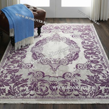 Ковер Медальон Для Гостиной Дизайн 30543 Сиреневый