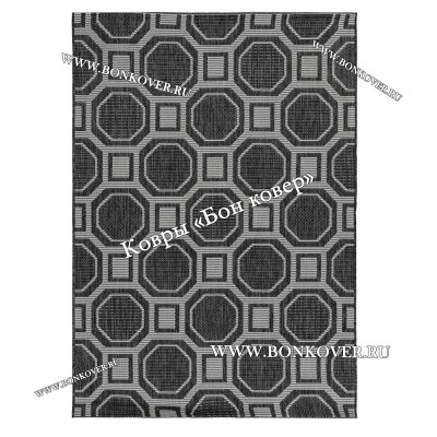 Безворсовый ковер дизайн 143 черный