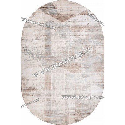 Ковер комнатный дизайн 07 Бежевый Овал