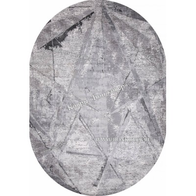 Абстрактный ковер дизайн 87 серый овал